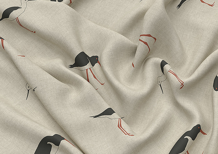 Emily Bond Oyster Catcher, Charcoal - Twist&Fit Roman Blind - Image 4